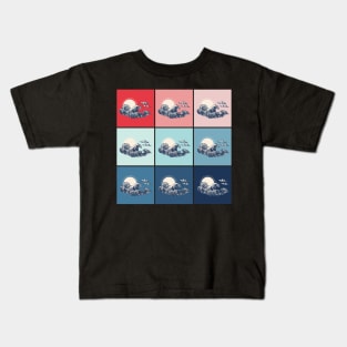 Pop Art Great Wave Vintage Japanese Kanagawa 445 Kids T-Shirt